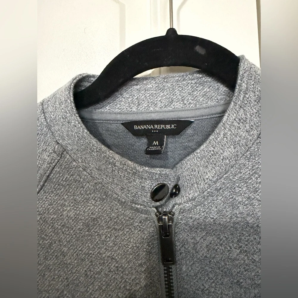 Banana Republic Heather Gray Bomber Jacket - Picture 2 of 3